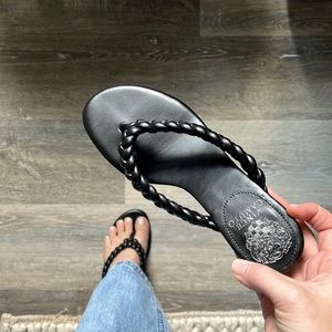 Vince Camuto Black Braided Sandals